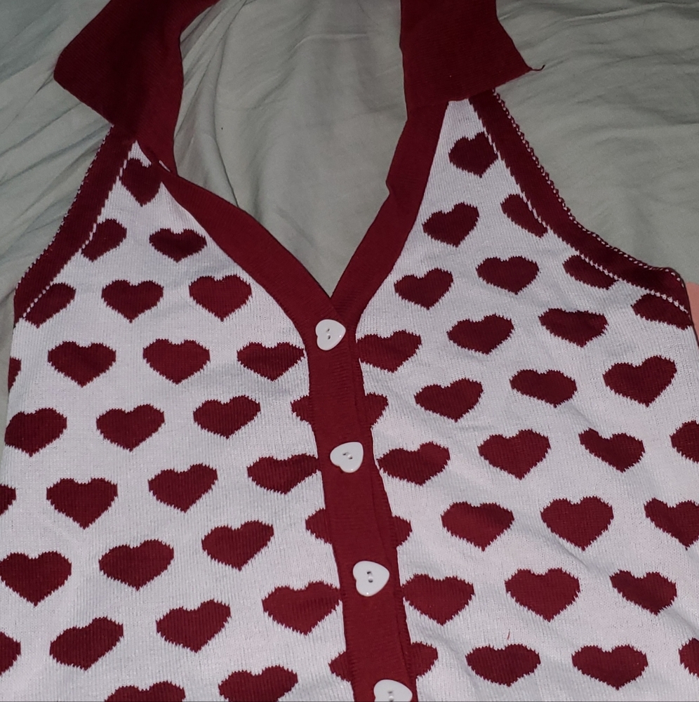 Hearts Crop Polo top